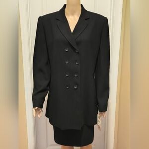 NEW Larry Levine Charcoal Double-Breasted Blazer